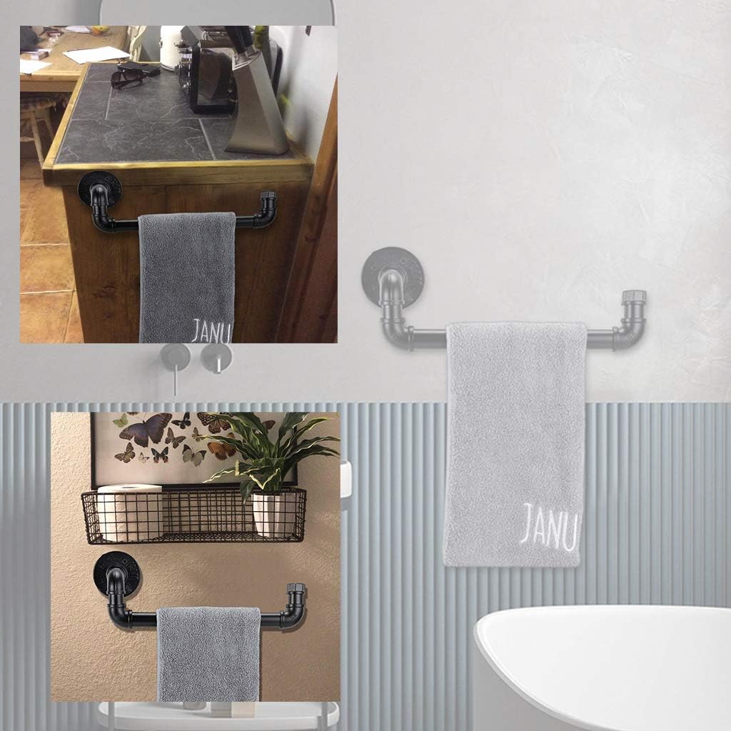 Sumnacon Industrial Pipe Towel Rail Holder