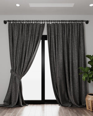 Aero Industrial Style Black Curtain Rods