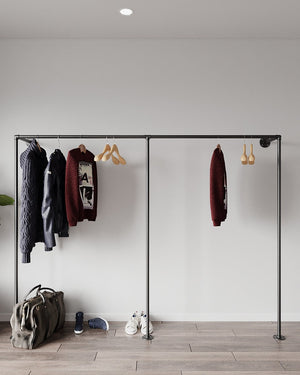 Dulcea Heavy-Duty Walk-In Wardrobe System Pipe Clothes Rack