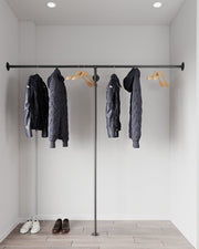Industrial Clothes Rail Wall to Wall Rack