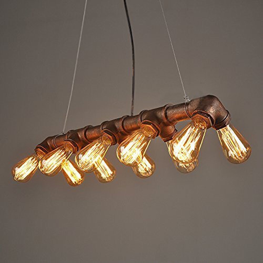 Black Water Pipe Chandelier Pendant Light