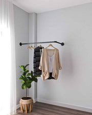 Nejso Corner Clothes Rail Industrial Pipe