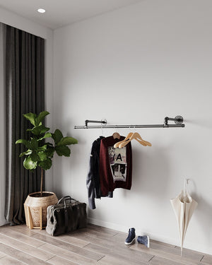 Elmas vægmonteret tøjstang Organiser din garderobe effektivt