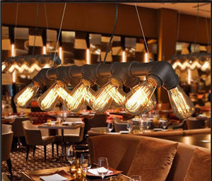 Ajmen Black Water Pipe Chandelier Pendant Light