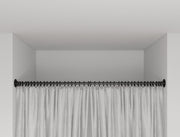 Industrial (Curtain) Rail, a wall-to-wall curtain rail suitable for Pax closet clothes rail.
