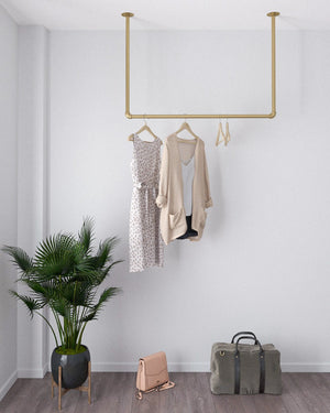 Portemanteau de plafond doré Zest