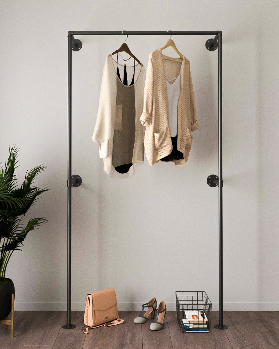 Stylish Open Wardrobe Clothes Rail, showcasing its classic design  clothing rack pipe rack