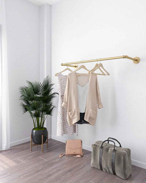 Yanick Gold Wall Mounted Clothes Rail