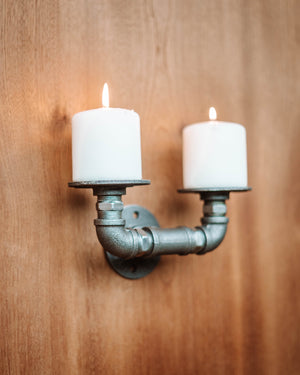 Blaze Industrial Pipe Fitting Candle Holder